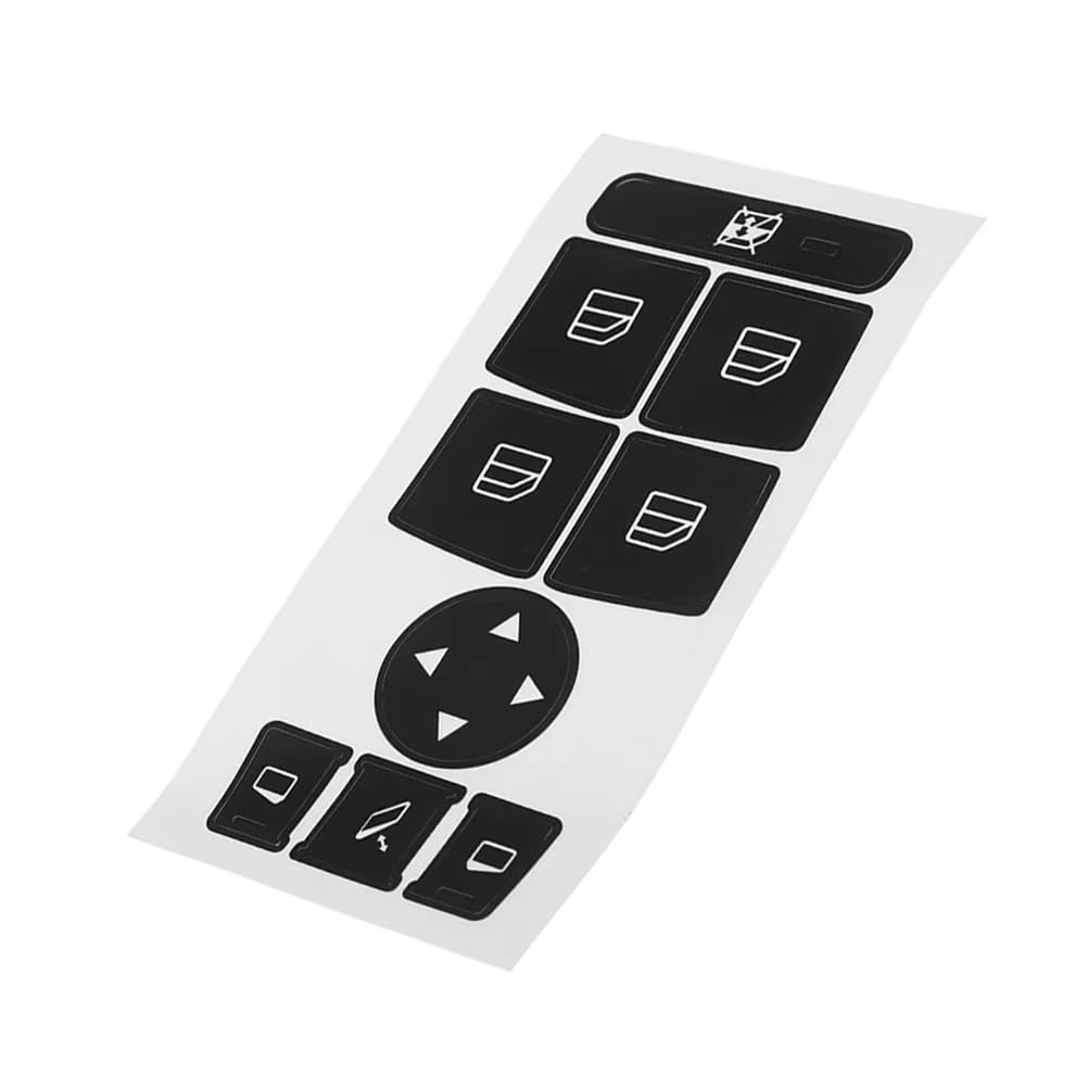 Autocollant réparation bouton Mercedes W204 noir mat haute précision
