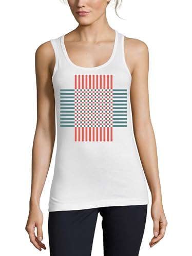 Camiseta sin mangas de algodón premium con rayas finas