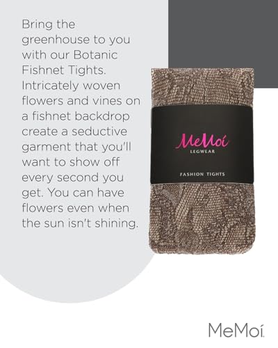 Image of MeMoi Women's Botanic Scene Net Tights