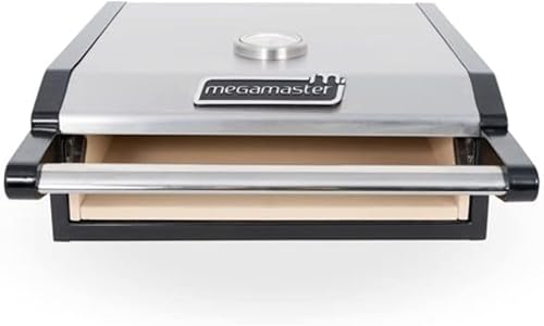Miniatura 2 de Megamaster Kit de pizza portátil - Horno de pizza de cerámica de acero inoxidable y tapa de parrilla para acampar