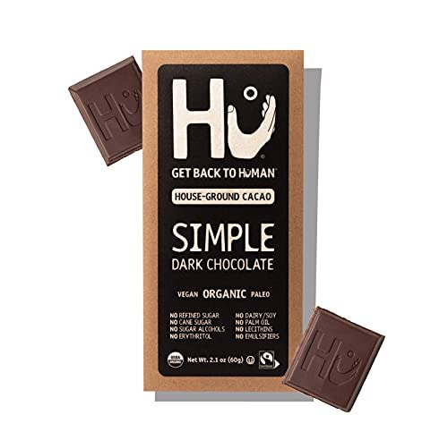 Hu Dark Chocolate Bars| 4 Pack Simple | Natural Organic Vegan Chocolate, Gluten Free, Paleo, Non GMO, Fair Trade Dark Chocolate Hu Dark Chocolate Bars| 4 Pack Simple | Natural Organic Vegan Chocolate, Gluten Free, Paleo, Non GMO, Fair Trade Dark Chocolate