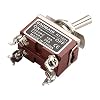 Baomain 1-Pack Toggle Switch RT1221, ON-Off DPST 4-Pin 15A/250V AC 20A/125V AC,12mm mounting Hole,Screw Terminal,for Household Appliances,Electronic Industrial Equipment