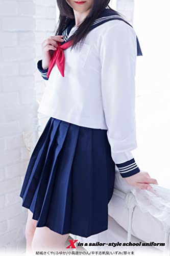 X in a sailor-style school uniform (ひばりこれくしょん)