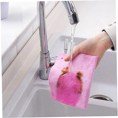 Mikinona 5 Piezas paño de Cocina cleanseen paños cleansen paños Esponja de Limpieza paños cleanseen Limpieza Limpiador Trapo de Plato bayeta escurreplatos paño de Limpieza de Cocina Violet