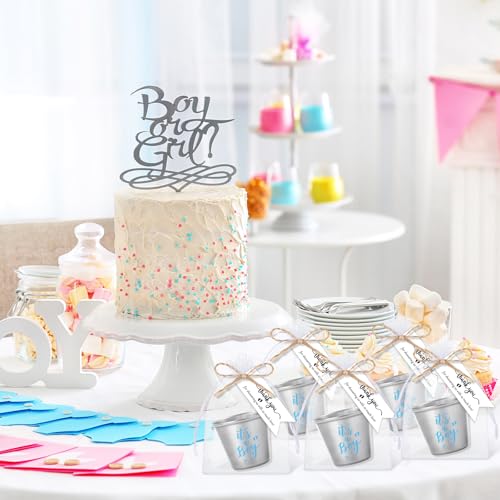 Pickmesh PICKMESH-MCNR-6192 50 Sets Baby Shower Favors For Guest It'S A Girl It'S A Boy Shot Glasses Stainless Steel Shot Glasses thumb #5