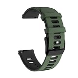 WHARGTSL Cinturino da 20 mm e 22 mm adatto for Samsung Galaxy Watch 3 41 mm, 45 mm/Active 2, cinturino in silicone adatto for Galaxy 42 mm, 46 mm/Gear Sport S3 S2(Army Green black,22mm)