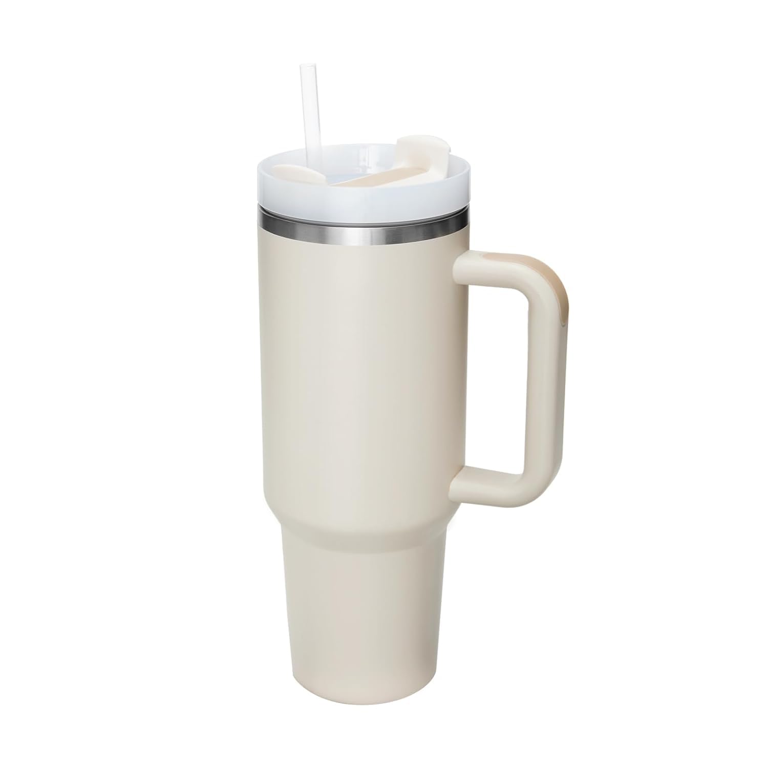 1200ML Travel Tumbler with Handle, Stainless Steel Vacuum Insulated Mug with Straw and Splash Resistant Lid, Large Capacity Water Cup for Office, Driving and Outdoor Use - 1pcs (Multicolor)-image-32