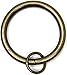 Urbanest Set of 28 1 1/2" Metal Curtain Eyelet Rings, Antique Brass