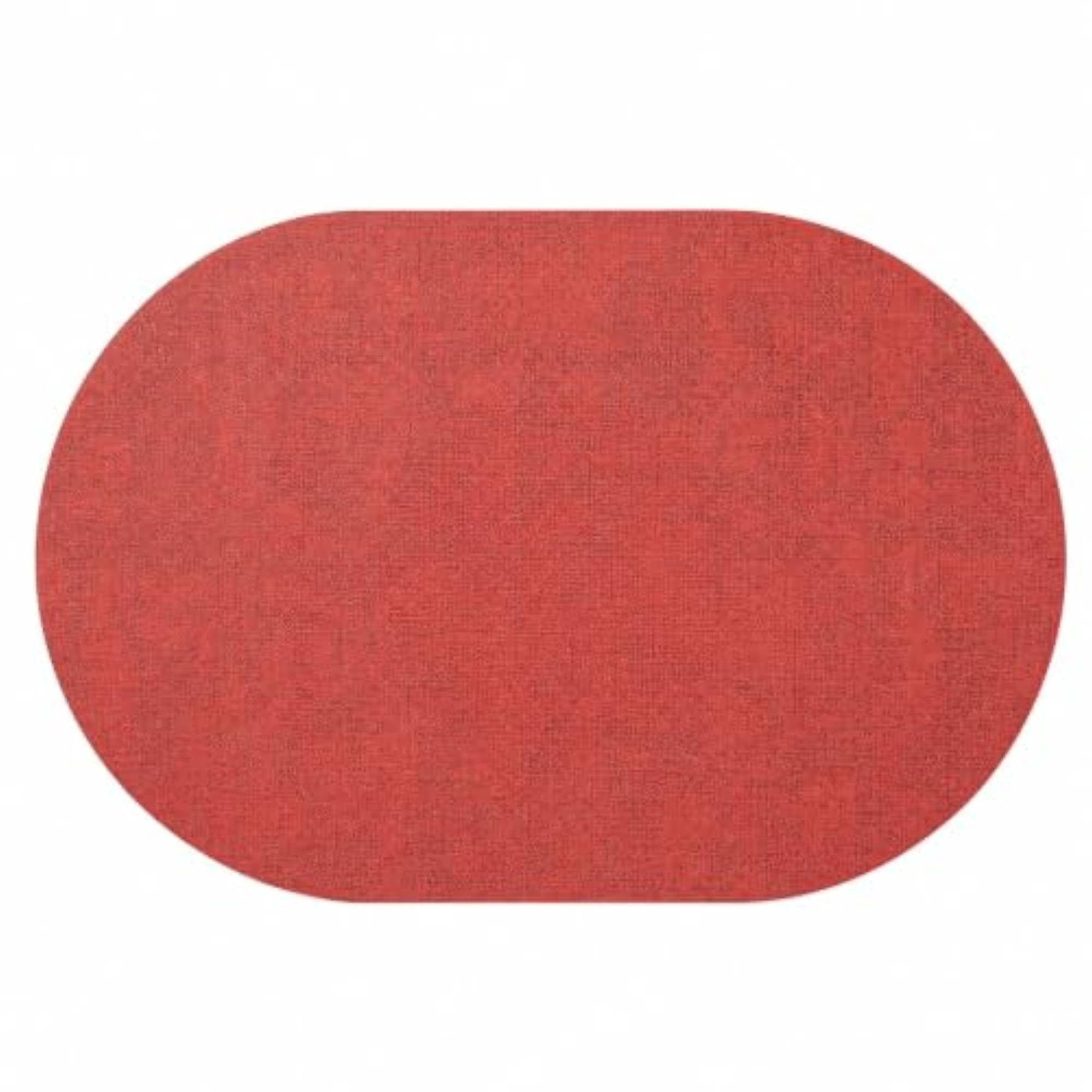 Japanese Style Oval Leather Placemat, Waterproof Table Mat