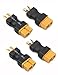 Readytosky XT60 Female to Male T Plug Connector Adapters No Wires RC LiPo Battery Connectors for Deans Male Connector to XT60 Female(4PCS)