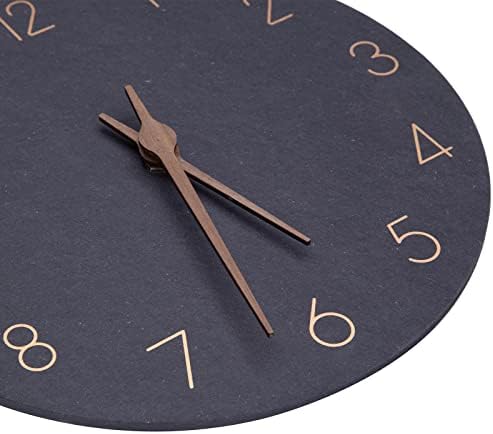 NESIFEE Wall Clock Wood Wall Clock Silent Non-Ticking Modern Wall Clocks Battery Operated Decorative Clock for Kitchen Home Living Room Bedroom School