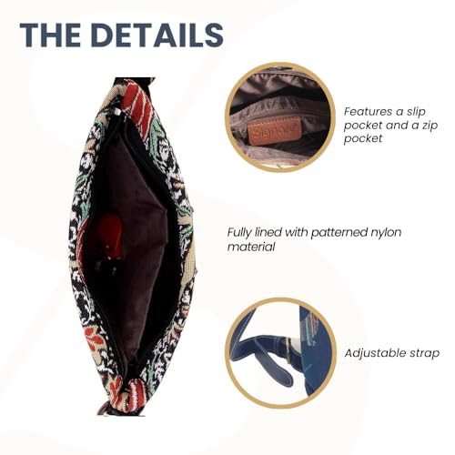 Image of Signare Tapestry Crossbody Bag Sling Shoulder Purse for Women
