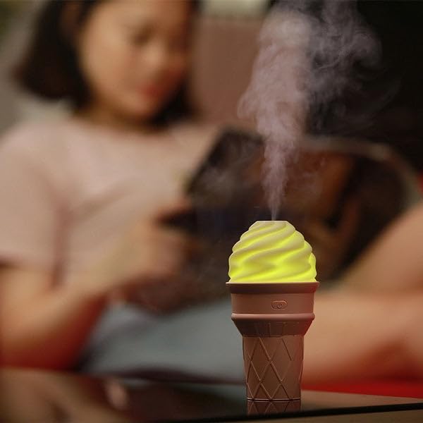 Tiergence Ice Cream Design LED Humidifier for Freshening Air & Fragrance (Multicoloured) 2