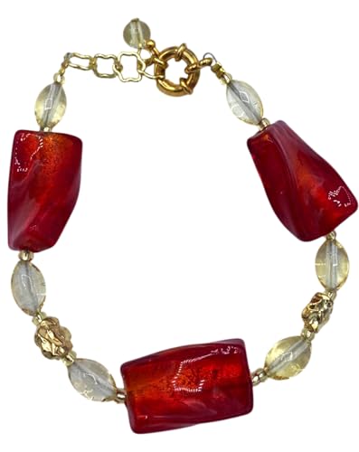 Bracelet en verre antique Murrina Venise d'exception et acier durable