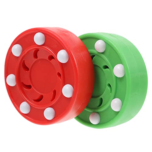 BESPORTBLE Professional Training Puck 2 Pcs Hockey Pucks Dry Land Hockey Balls for Practicing Random