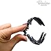 Parcelona French Beau Celluloid Acetate No Slip Sturdy Jaw Hair Claw Clips for Women and Girls (Black 3 1/2
