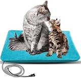 Picture of PETNF Outdoor Pet Heating Pad - Waterproof Electric Warming Mat Blanket Safe Heated Bed for Feral Cat Dog & Cat House, Winter Outdoor Use 28"X16"