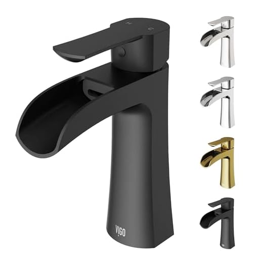 VIGO Paloma 6.75 inch H Single Hole Single Handle Single Hole Bathroom Faucet in Matte Black - Bathroom Sink Faucet VG01041MB
