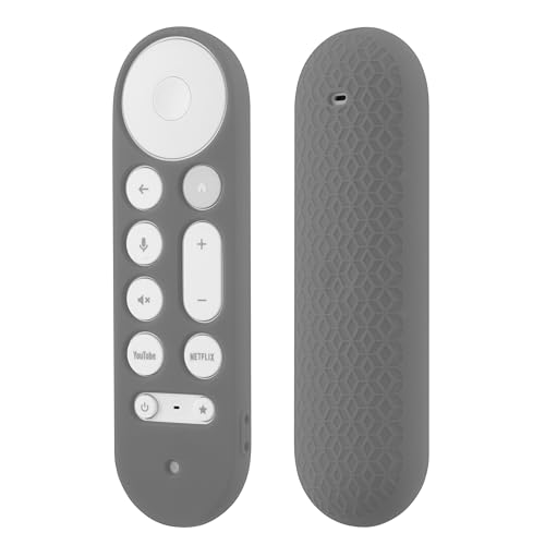 Coque silicone Google TV Streamer 4K 2024 LEFXMOPHY gris protège-télécommande