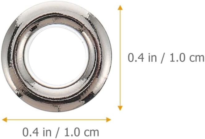 100pcs Silver Curtain Grommets Eyelet Rings for Fabric DIY Sewing Accessories, 6mm Inner Diameter, Suitable for Curtains, Bags, and Clothing Crafting