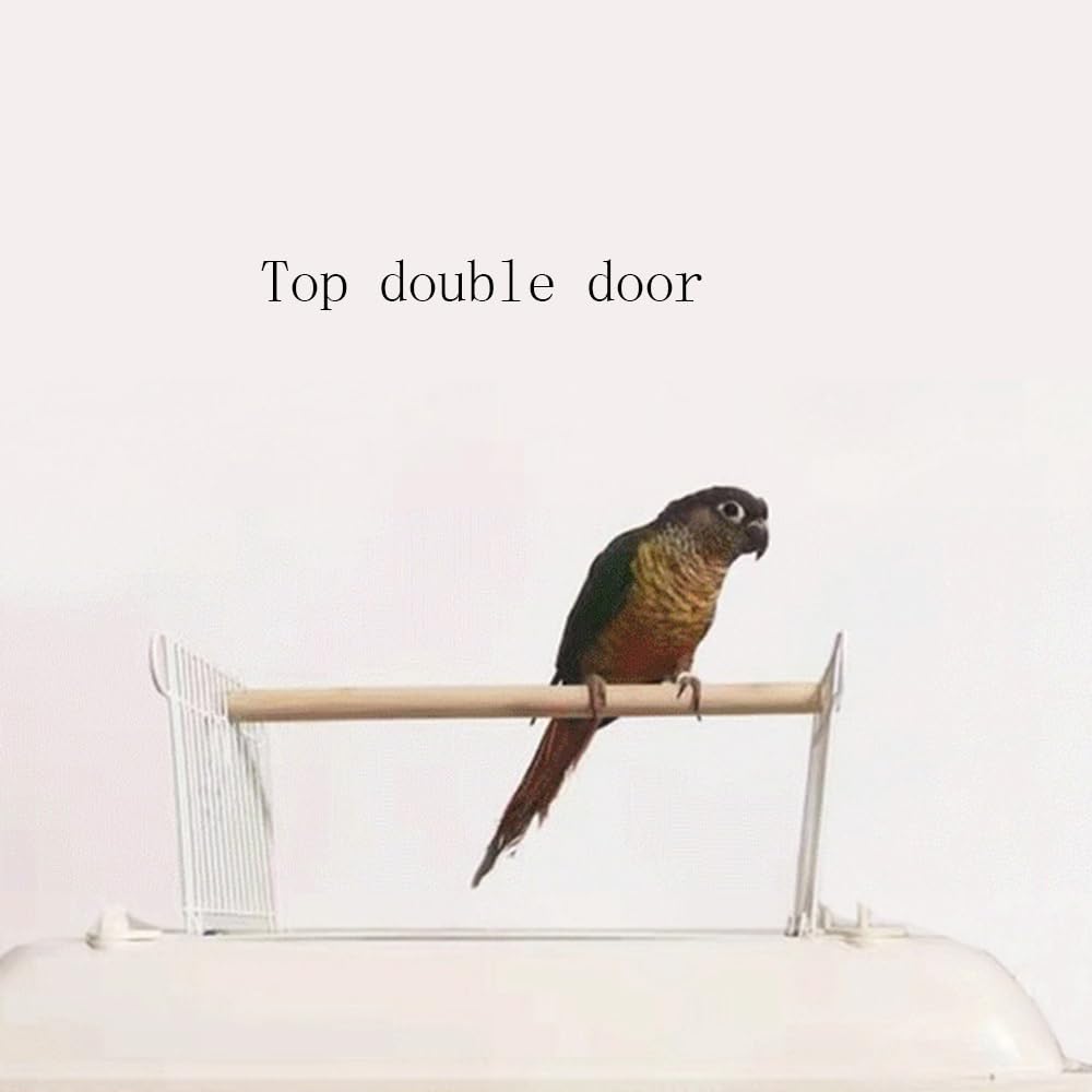 klatki dla ptaków Klatka dla ptaków Parrot z pogłębianym podwoziem, łatwa do czyszczenia, akrylowa, z możliwością oglądania z przodu, z trzech stron, z drutu Do użytku domowego