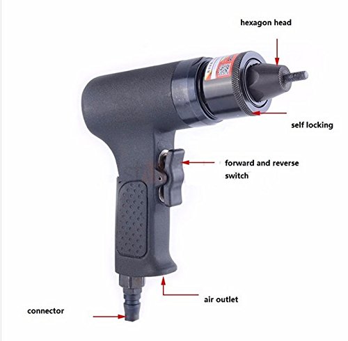 Pistolet à rivet pneumatique pour fixer des inserts filetés sans effort - 2