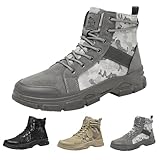 Botas militares tácticas para hombre, botas de seguridad, impermeables, botas de combate, botas tácticas, botas de despliegue, militares, botas de trabajo, zapatos de trail running, gris, 46 EU