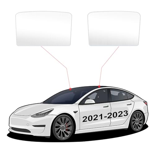 CHIYLE テスラ モデル 3 ガラス ルーフ バイザー 2023-2021 断熱 UV 保護 テスラ モデル 3 サンバイザー アクセサリー 2023-2021 (グレー)