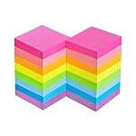 Eastern Wolf Sticky Notes 2x2 Self-Stick Notes 8 Bright Multi Colors Sticky Notes 16 Pads 100 Sheet/Pad