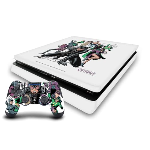 Autocollant PS4 Slim Catwoman skin vinyle console PlayStation 4 et manette DualShock 4