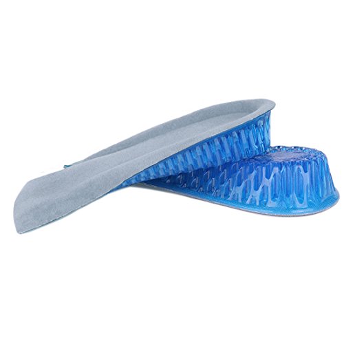 Plantillas elevadoras de talón de silicona uxcell 2.5cm azul miniatura 1