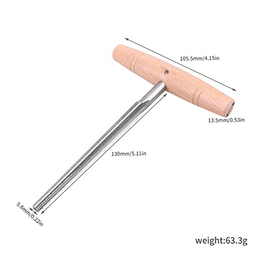 Guitar Bridge Pin Hole Reamer Violin Peg Hole Reamer 1:26 Taper Carton Steel with Wood Handle Luthier Tool - Thumbnail 3