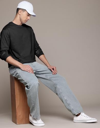 Image of Veirdo Pure Cotton Round Neck Regular Fit Solid Full Sleeve T-Shirt for Men & Boys (Available in Black, Cork, Green, Maroon, Navy, Swanwhite & White Color)