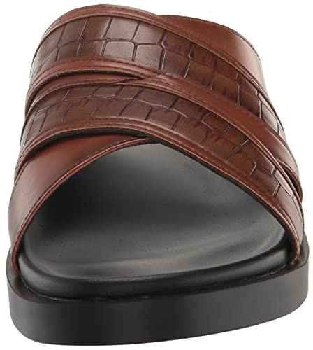 Stacy Adams Men's Mondo Cross Strap Slide Sandal, Cognac, 14 #TOP1