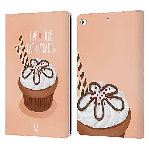 Étui portefeuille iPad 9.7 Head Case Designs en cuir motif chocolat