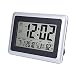 OCEST Digital Alarm Wall Clock Large Display 7.5 Inch Battery Operated with Indoor Temperature Calendar Date Time Function Easiest Set Desk Clock