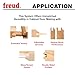 Freud Premier Adjustable Rail & Stile Bit - Ideal for Doors, Windows, Veneered Plywood, Hardwoods & Softwoods - 1-11/16