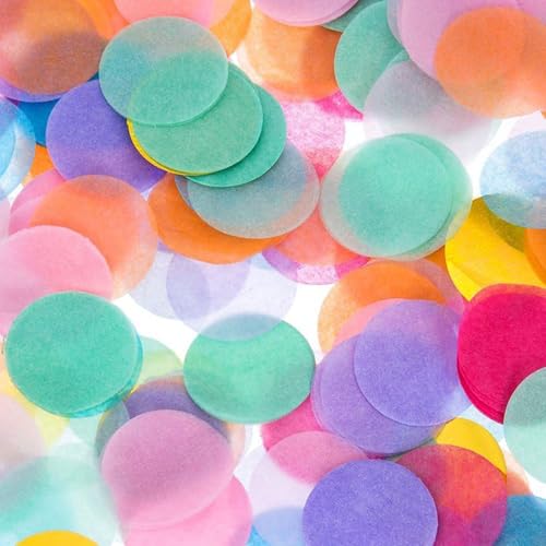 Rainbow Biodegradable Confetti for Weddings, Parties, and Celebrations, Eco-Friendly Rice Paper Toss with Approx, 100% Biodegradable & Plastic-Free - Abvian