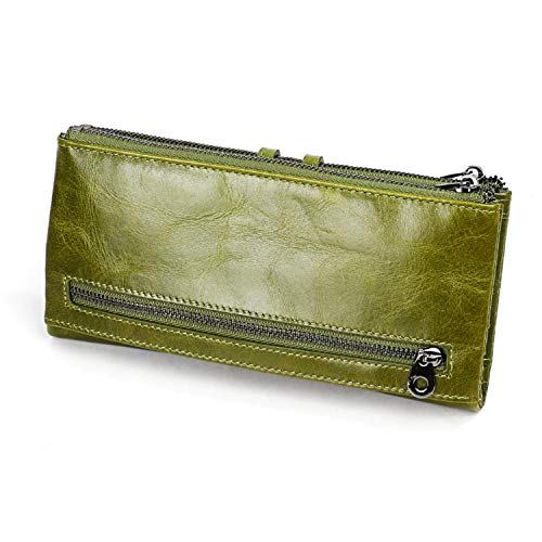 Leather Wallets For Women Western Bifold Check Book Holder Women's Wallets, Card Cases & Money Organizers Large (green)4