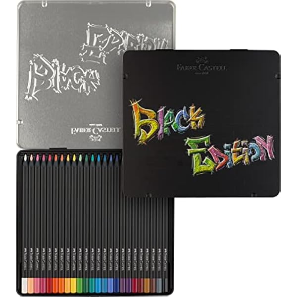 Faber-Castell 116425 - Карандаши Blackwood, Black Edition, металлический футляр на 24 штуки