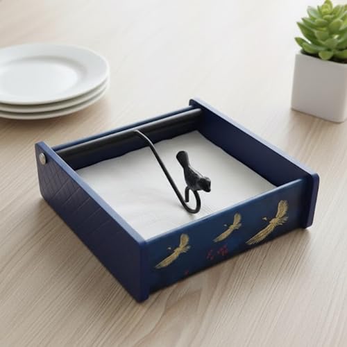 Image of Home Sparkle Napkin Storage - 1 Pack Table Napkin Holder Tray for Indoor & Outdoor Use | Kitchen, Dining, Restaurant & Home Decor