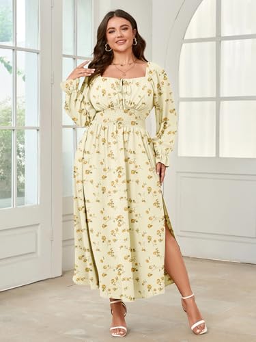 Image of SHESTARR Women's Plus Size Dress Long Sleeve Milkmaid Dress