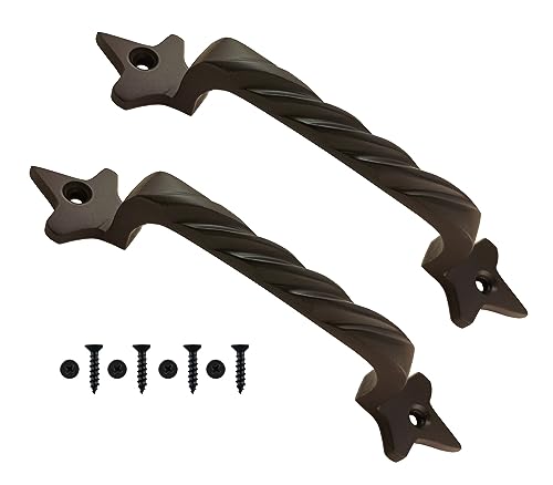 Image of Mix&Match Cast Iron Twisted Handle - 6 Inch Balck Matt Finish | Rope Style Cabinet, Wardrobe, Cupboard & Furniture Door Handle | Pack of 1 Pcs with Screws