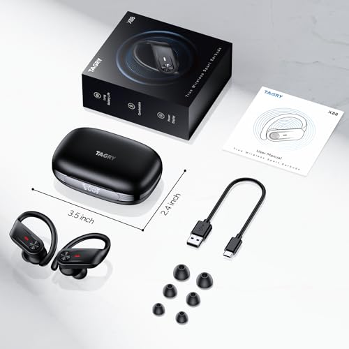 Tagry X88 Wireless Earbuds Bluetooth 5.4 Headphones 80Hrs Playtime Led Display Ipx7 Waterproof Sport Ear Buds thumb #7