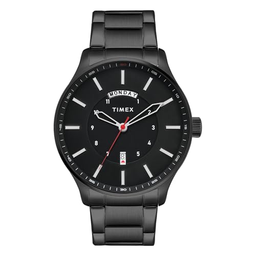 Image of TIMEX Black Round Dial Analog Men's Watch - TWEG29301