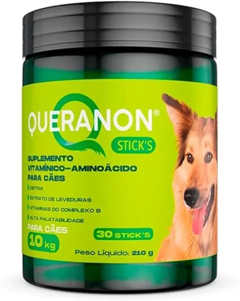 Queranon Sticks 30 Un Suplemento Pele E Pelo Para Cães Avert