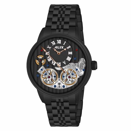 Image of ALIX Luxury Men's Wrist Watch Multifunction Analog Watches with Stainless Steel Band