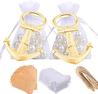 30 Pcs Gold Anchor Bottle Openers, Baby Shower Wedding Party Favors with Bag, Vintage Style, Less Oxidized, Perfect for Weddings, Parties, DIY Projects