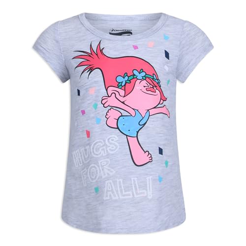 Dreamworks Trolls Poppy, Branch, Satin and Chenille Girls 3 Pack T-Shirt for Toddler and Big Kids4