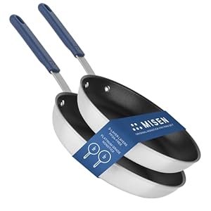 Misen Nonstick Frying Pan Set -10 & 12 Inch Skillets for Cooking Eggs, Omelettes – Induction Ready, Dishwasher Safe, Non Stick Fry Pans – Saute Pans Nonstick